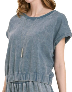 Denim Blue French Terry top
