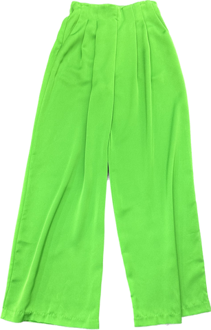 Green wide leg pants